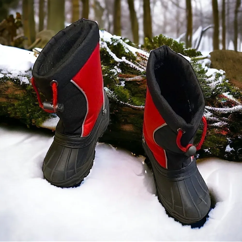Sporto l Little Boys Snow boots l Black w/ red trim l Size 10 l EUC